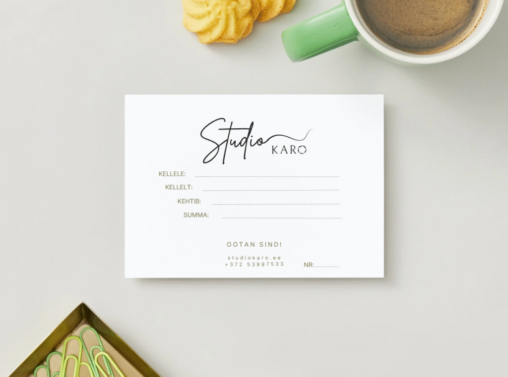 Studio Karo kinkekaart